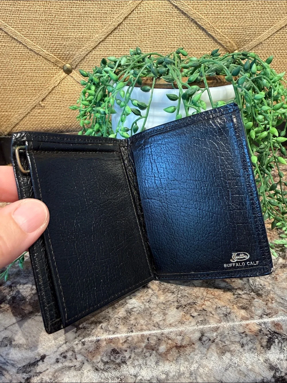 Vintage Justin Leather Bifold Wallet